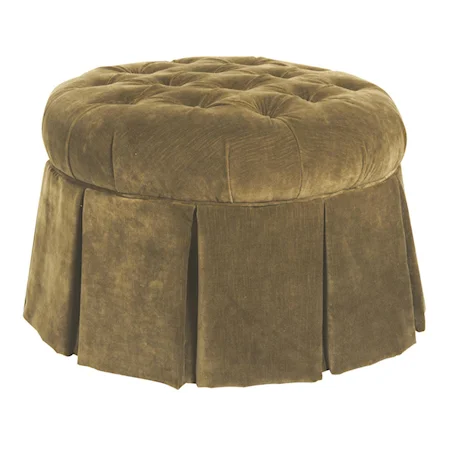 Round Skirted Ottoman